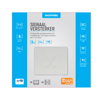 Technetix Technetix FRA-752X 0/2/4/8db versterker DOCSIS 3.1 - Ziggo geschikt