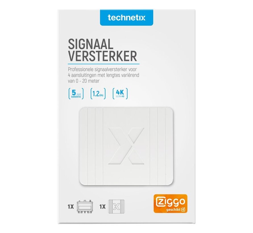 Technetix FRA-752X 0/2/4/8db versterker DOCSIS 3.1 - Ziggo geschikt