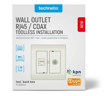 Technetix Technetix CL50-combi TV + RJ45 WCD einddoos