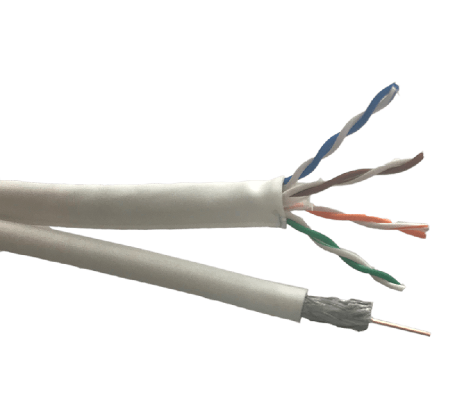 Technetix combikabel: CAT6/C18 - 20 meter CAT6 + Coax RG59T Eca
