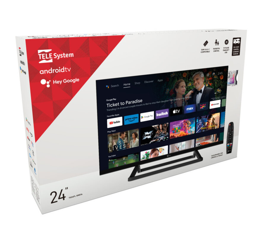 Telesystem 24" Smart AndroidTV 11- HD - TS24FL SMG14 - 12V & 220V