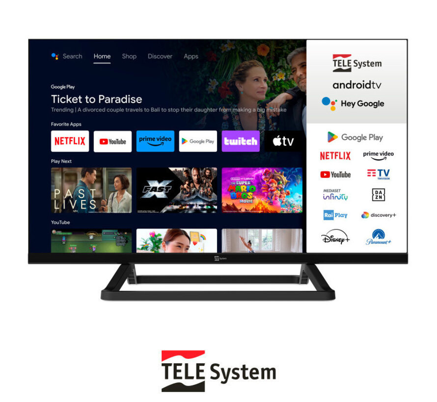 Telesystem 24" Smart AndroidTV 11- HD - TS24FL SMG14 - 12V & 220V