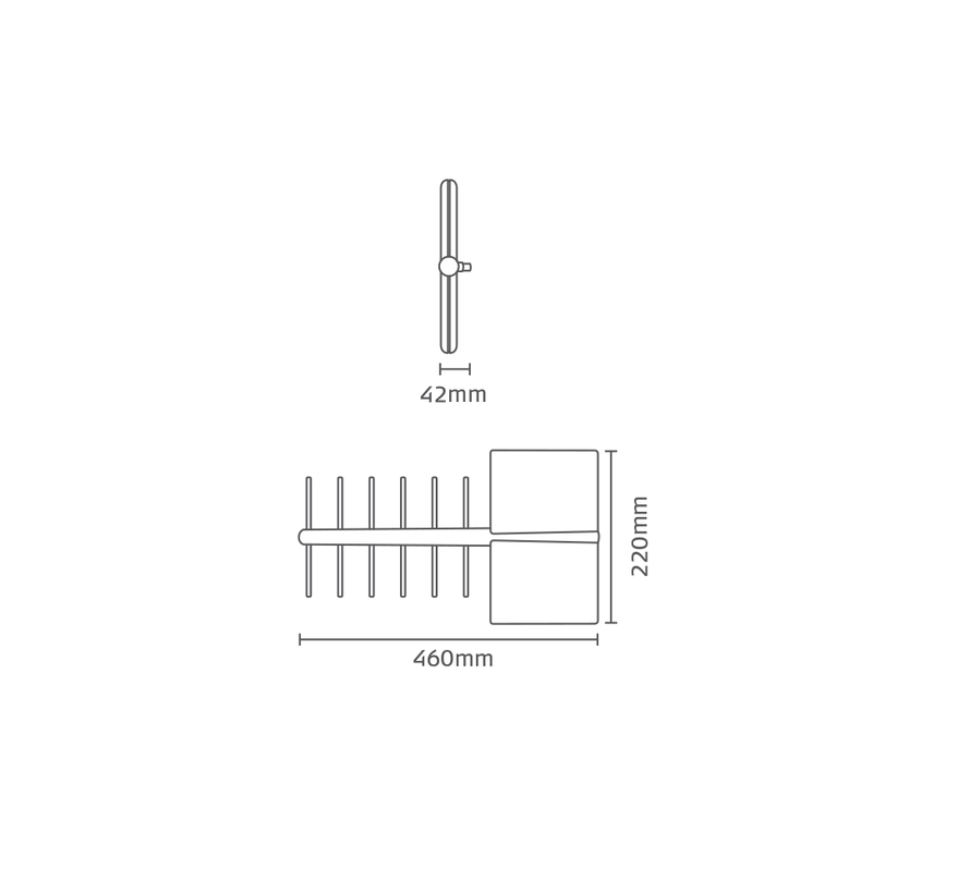 Funke YagiNX buitenantenne voor DVB-T(2) tot max. 60 km 44dB