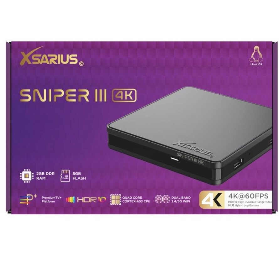 Xsarius Sniper 3 UHD Linux OTT 4K Mediastreamer