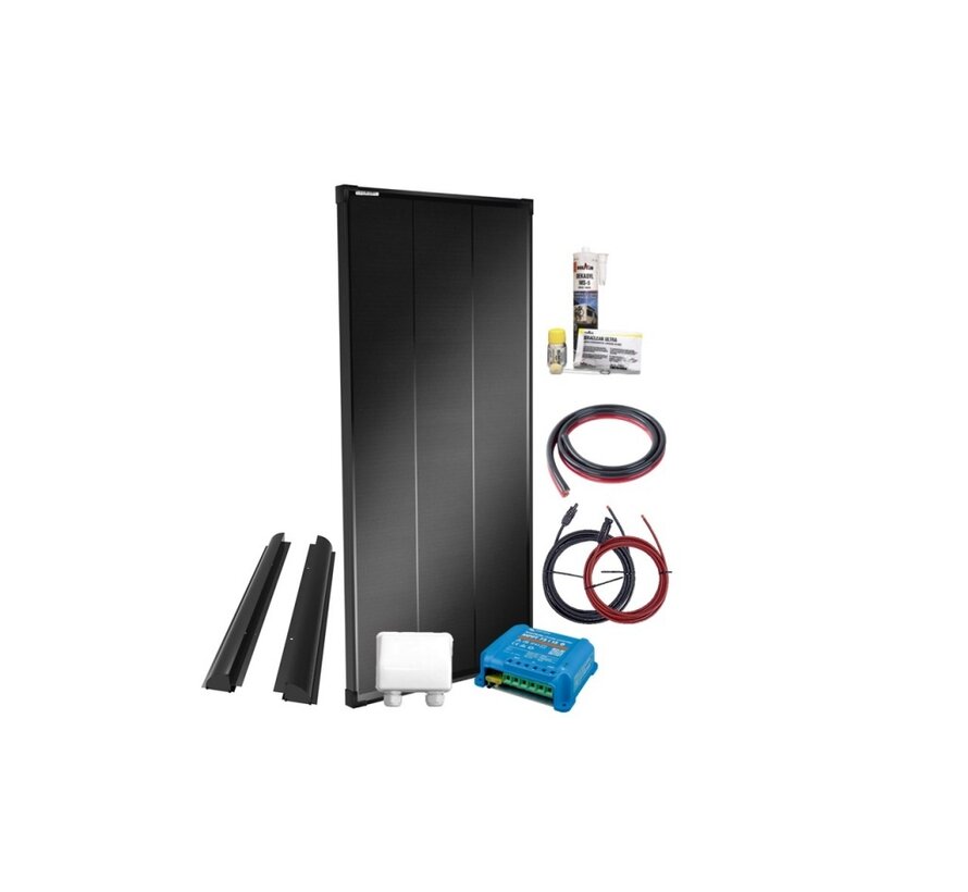 Bente Solarset-3:  1x130Watt + Victron MPPT 75/10 etc.
