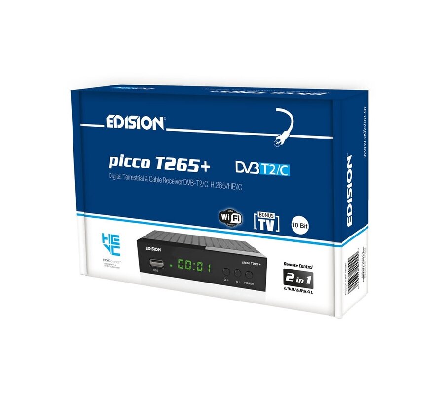 Edision Picco T265+ DVB-T2C H.265 HEVC