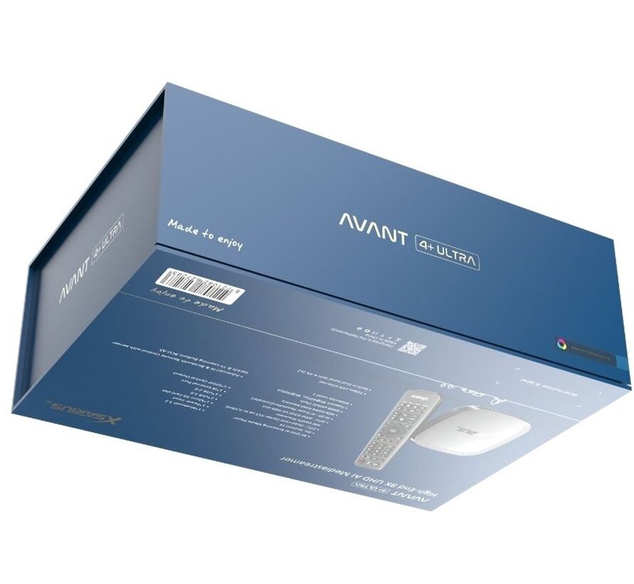 Xsarius Avant 4+ Ultra Black 4K OTT Android 14 Media Streamer