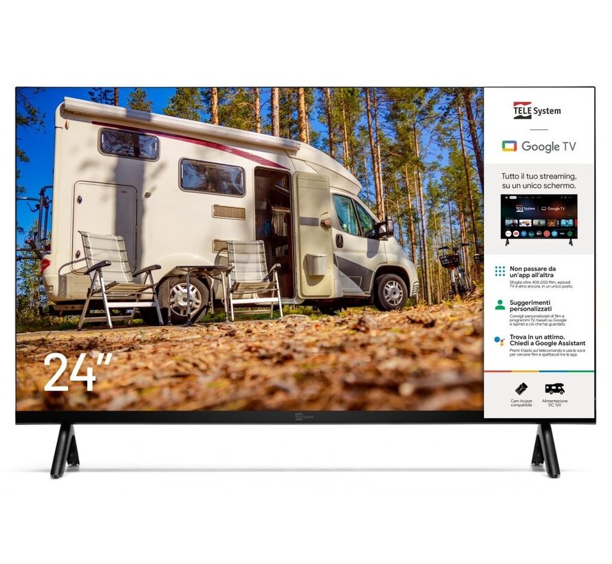 Telesystem 24" GoogleTV - HD - TS24FL SMG15- 12V & 220V