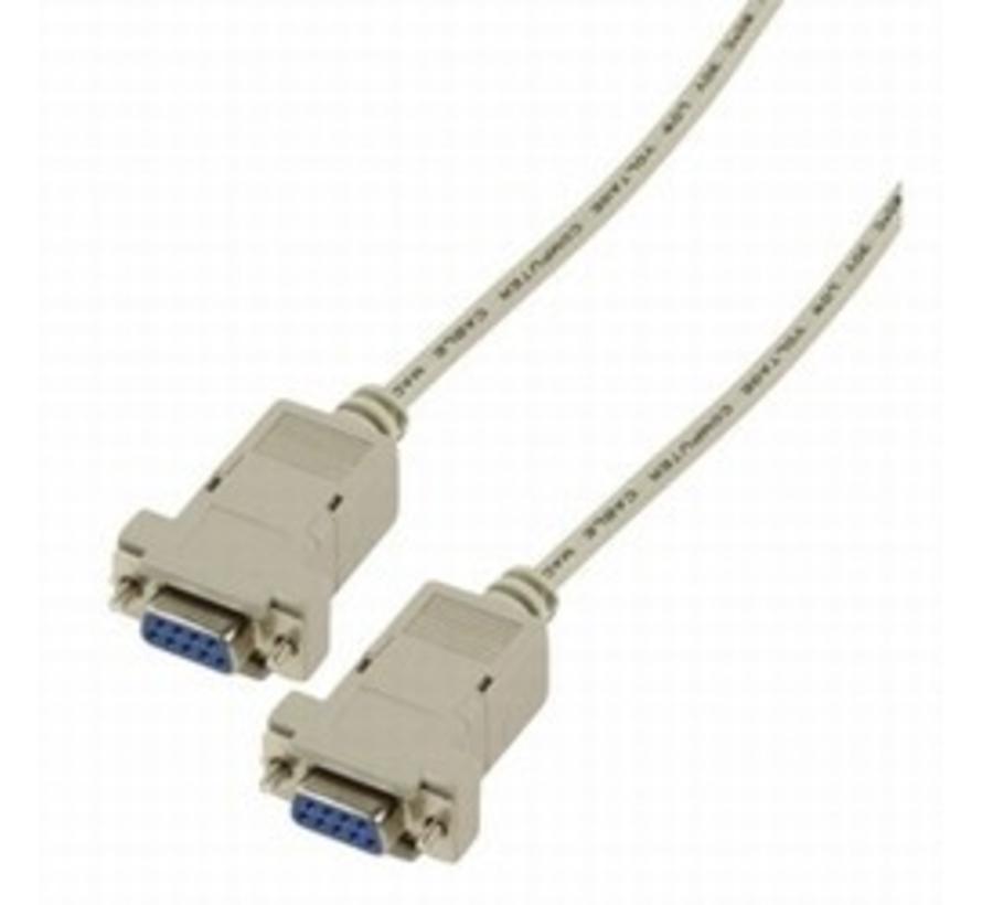 Null modem kabel Female-Female connector 5 meter