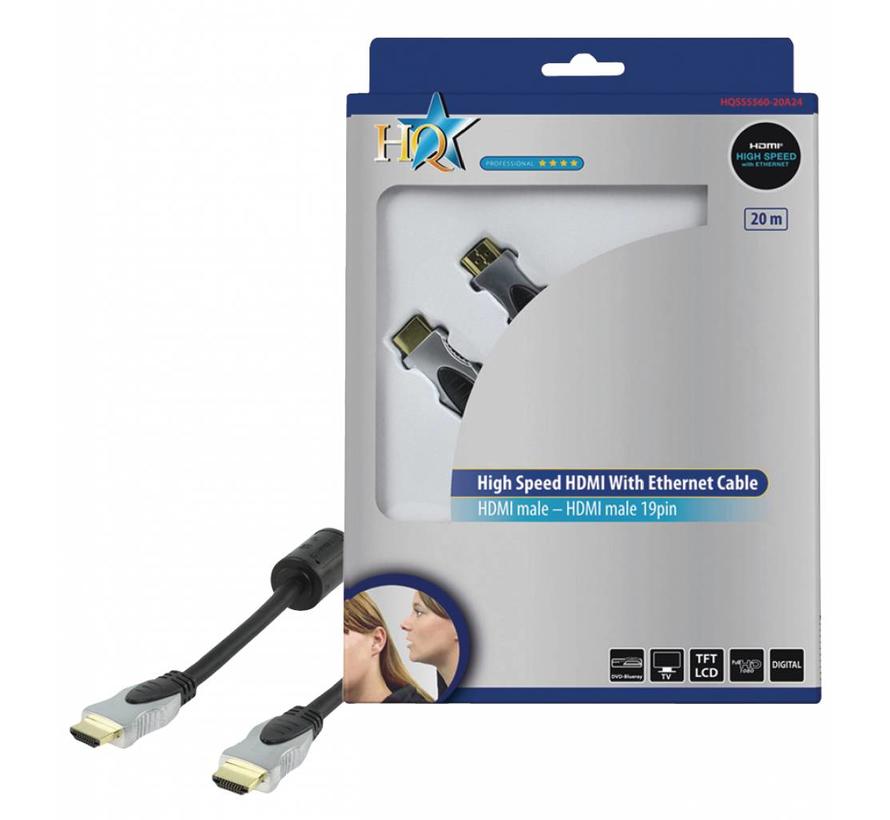 HDMI kabel Hoge kwaliteit High Speed met ethernet 20.0 m