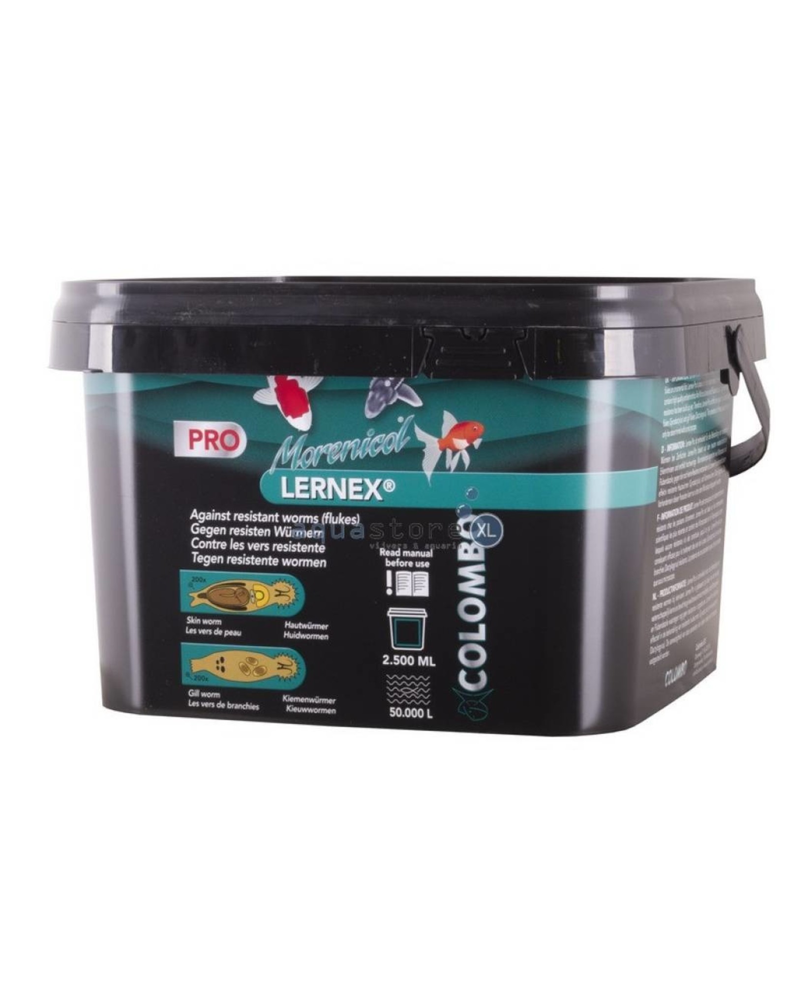 Colombo Morenicol Colombo Morenicol Lernex Pro: The advanced treatment against resistant Skin and Gill flukes for pond fish.