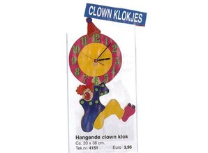 Bouwtekening hangende clown klok