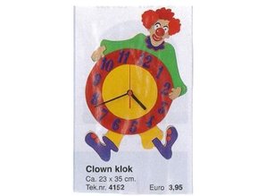 Bouwtekening clown klok