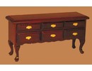 Euromini's Queen Anne commode, mahonie