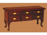 Euromini's Queen Anne commode, mahonie