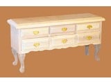 Euromini's Queen Anne commode, blankhout