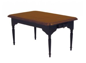 Deluxe Collection Eetkamertafel, noten/ zwart