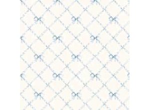 Euromini's Butterflytie, blue on ivory