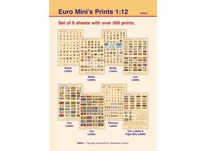 Euromini's Set van 8 knipvellen