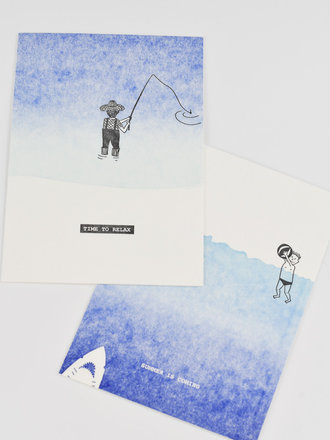 KARTENSET "Letterpress Sommer"