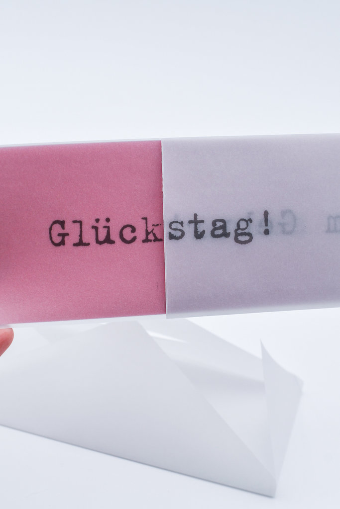 "Glückzeit" oder "GLÜCKSTAG"