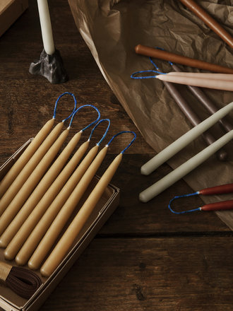 Handgetauchte Kerzen im 8er-Set