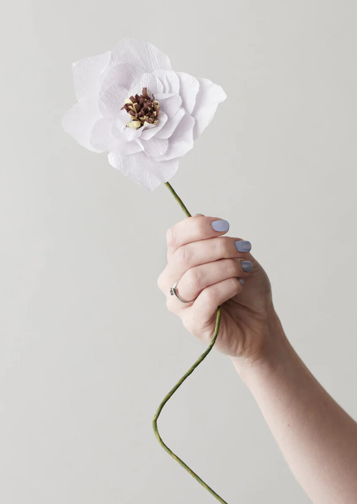 Papierblume MOHN, lila