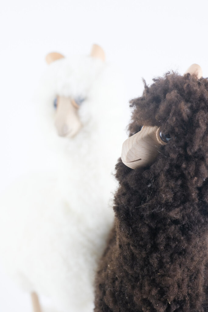 Alpaka mit echtem Schaffell