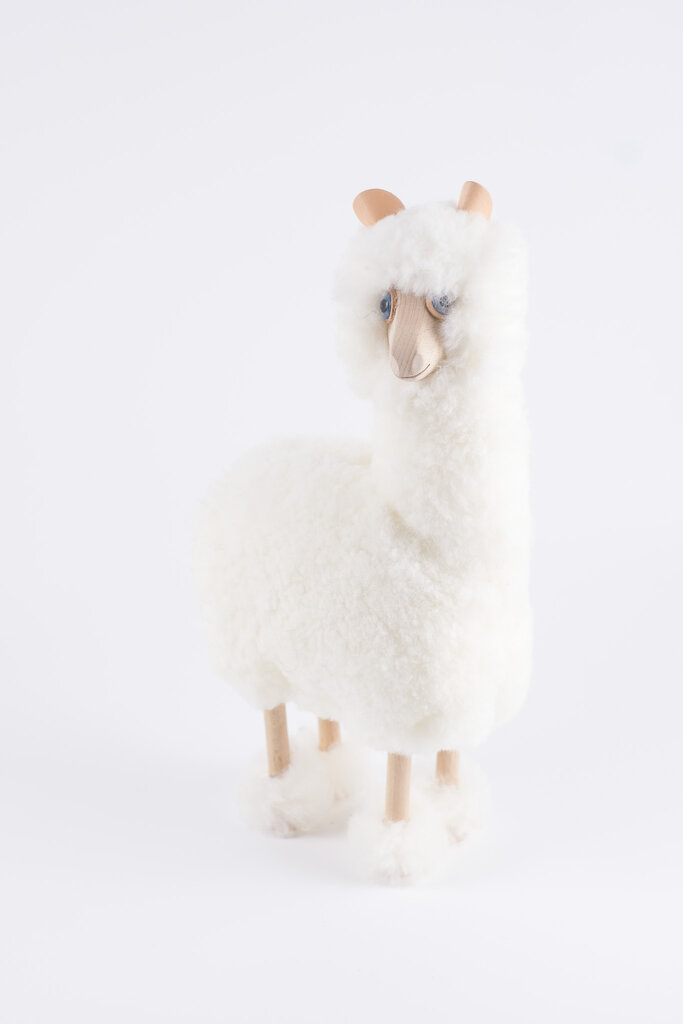 Alpaka mit echtem Schaffell