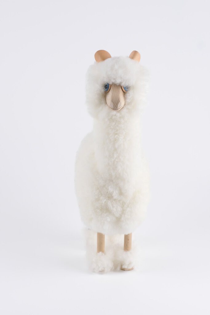 Alpaka mit echtem Schaffell
