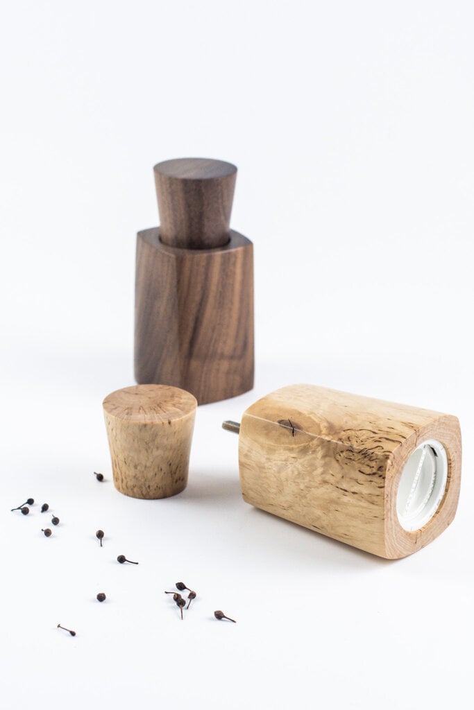 Flacon - Gewürzmühle aus Maserholz