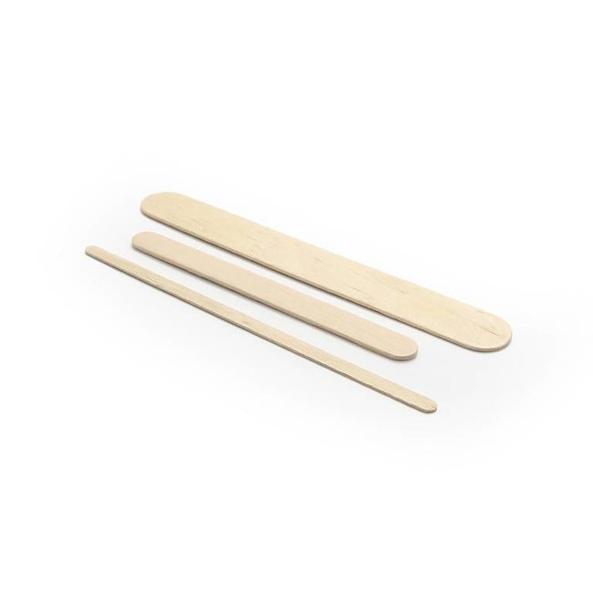 Harsgroothandel.nl Wooden eyebrow spatulas- 100 pcs
