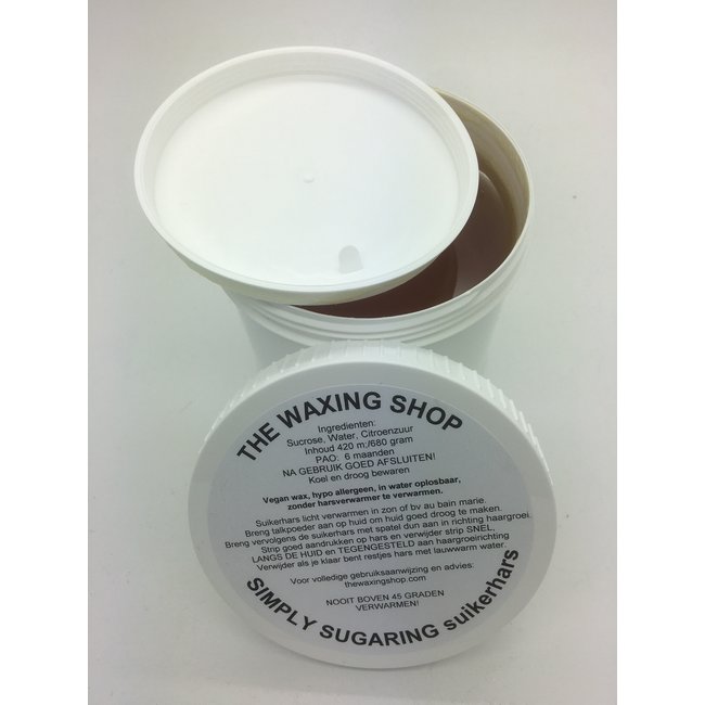 The Waxing Shop Simply Sugaring Suikerhars in plastic pot 420 ml