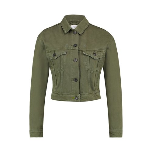 Purewhite Denim Jacket Army Green Neon Purewhite Denim Jacket Army Green Neon