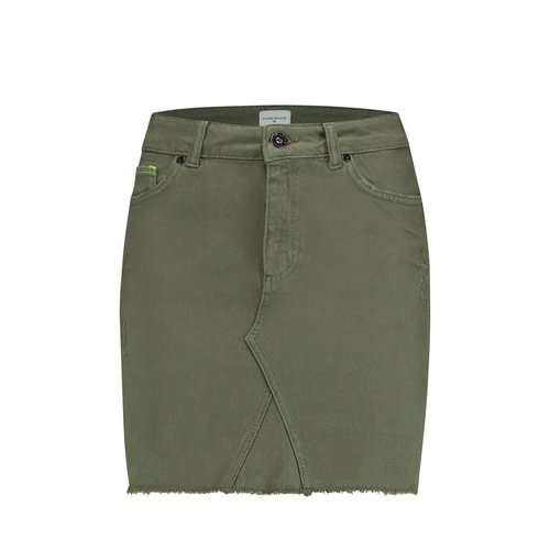 Purewhite Denim Skirt Army Green Purewhite Denim Skirt Army Green