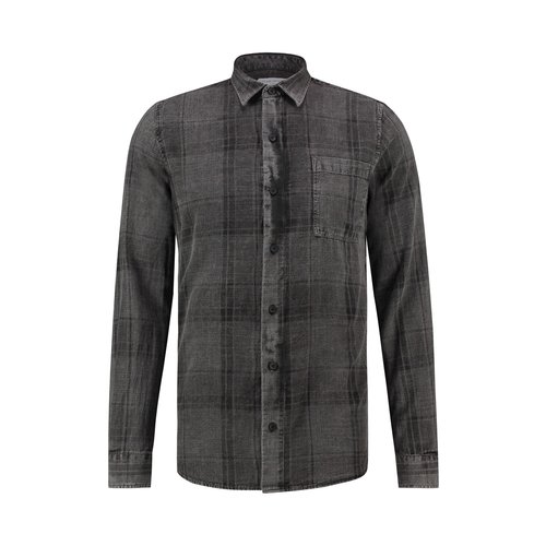 Purewhite Check Shirt Black Purewhite Check Shirt Black