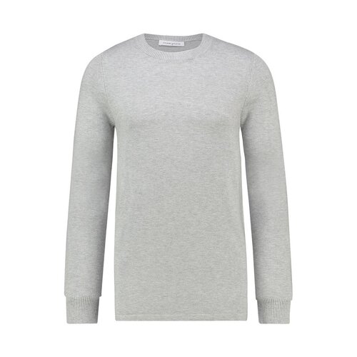 Purewhite ESSENTIAL KNITTED CREWNECK JUMPER GREY Purewhite ESSENTIAL KNITTED CREWNECK JUMPER GREY