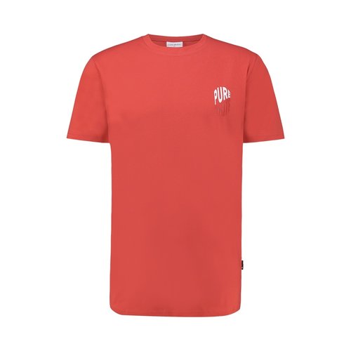 Purewhite WAVE LOGO T-SHIRT RED Purewhite WAVE LOGO T-SHIRT RED