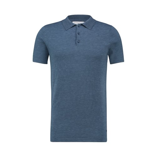 Purewhite Purewhite Knitted Melange Polo Purewhite Purewhite Knitted Melange Polo