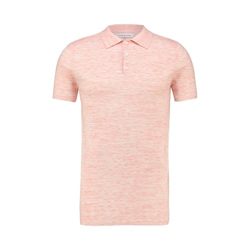 Purewhite Purewhite Knitted Melange Polo Purewhite Purewhite Knitted Melange Polo