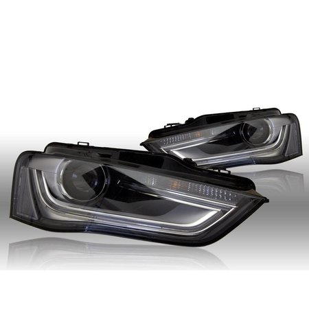 Bi-Xenon Headlights LED DTRL - Audi A4 8K Facelift - right traffic