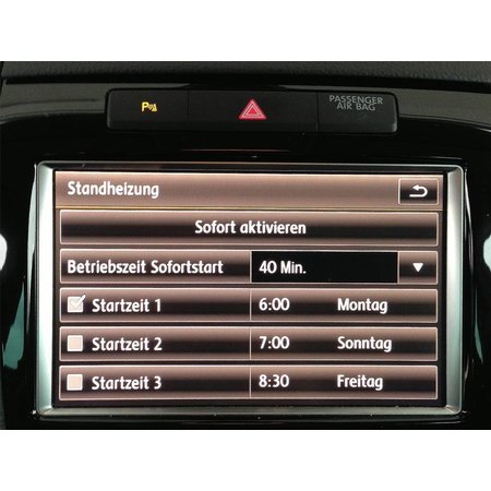 Nachrüstset Standheizung für VW Touareg 7P, 4 Zonen Klima