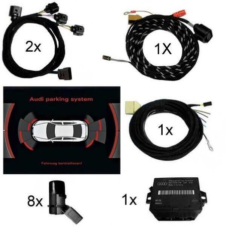 Komplett-Set APS+ plus (optische Anzeige) Front & Heck für Audi A5 8T - ab Mj. 2012 Radio