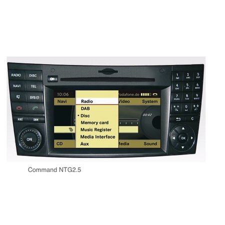 DAB / DAB + digitale radio-integratie Mercedes Comand NTG 2.5, 3.0, 3.5, 4.0