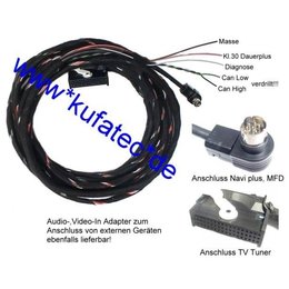 TV-ontvanger w / CAN nieuwe - Kabel - VW MFD / AUDI RNS-D