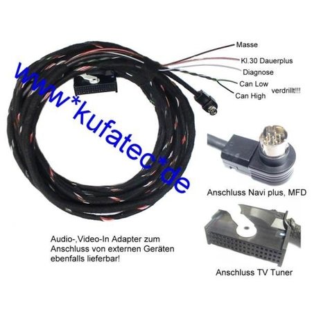 TV-Receiver w / CAN neu - Harness - VW MFD / AUDI RNS-D