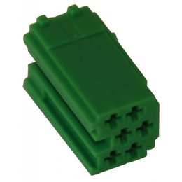MINI ISO - Green Plug Housing - 6-pin, 10pc
