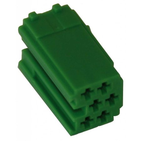 MINI ISO - Green Plug Housing - 6-pins, 10PC