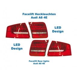 Facelift LED Rear Lights - Lights Only - Audi A8 4E