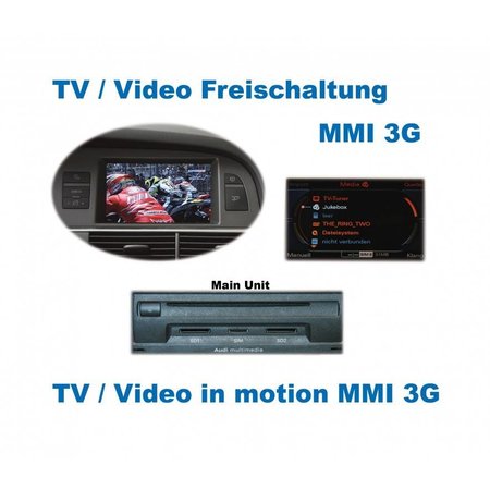 Video in beweging - MMI 3G - Audi A1, A5, Q5, Q7, A6 4F, A8 4E, A8